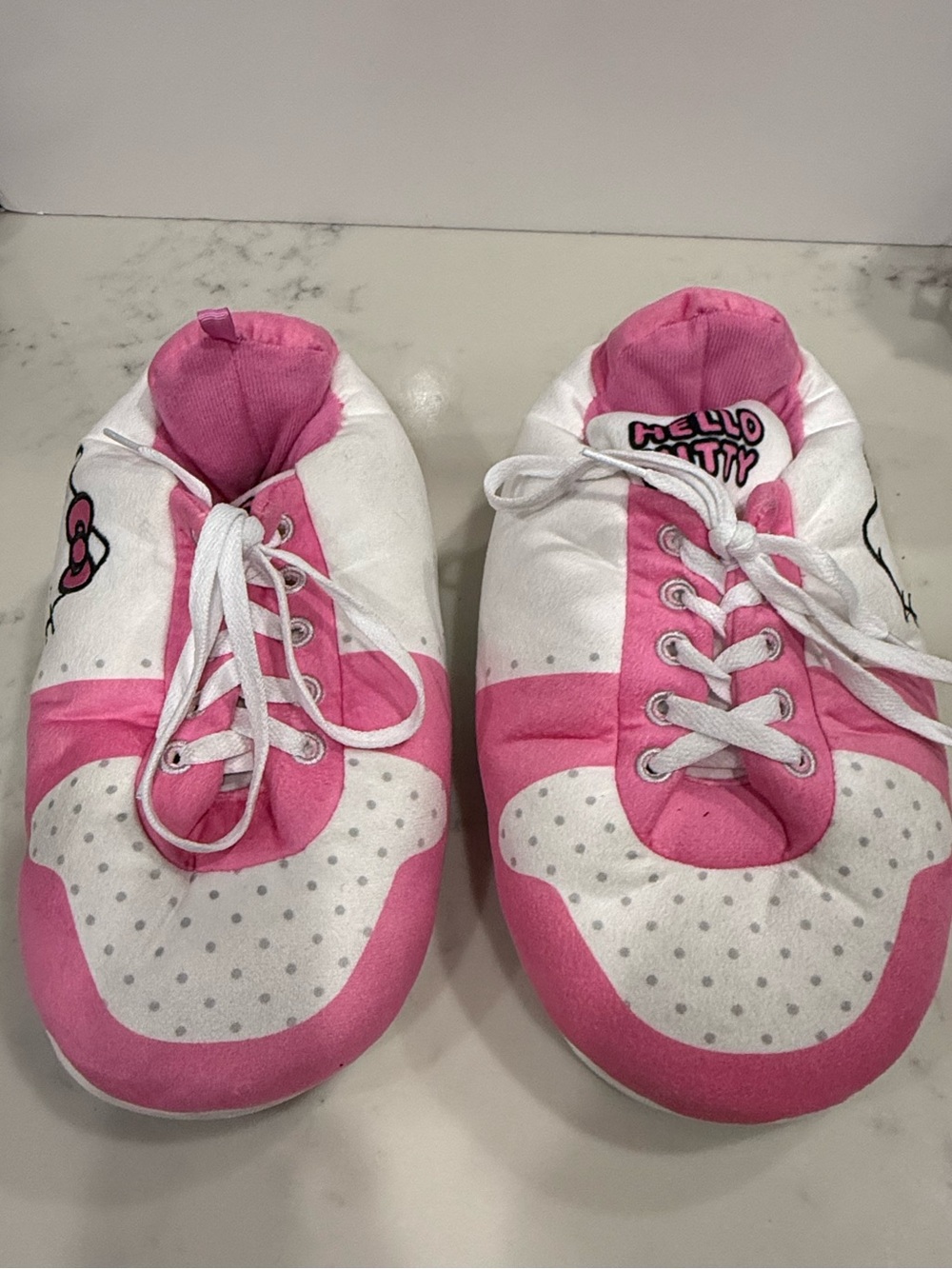 Hello Kitty Pink and White Kids Slippers Sneakers